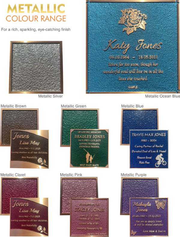 Colour range - Metallic range