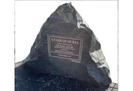 Kyabram Mural Plaque and Stone