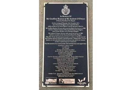 Rural Fire Brigage memorial-Buxton