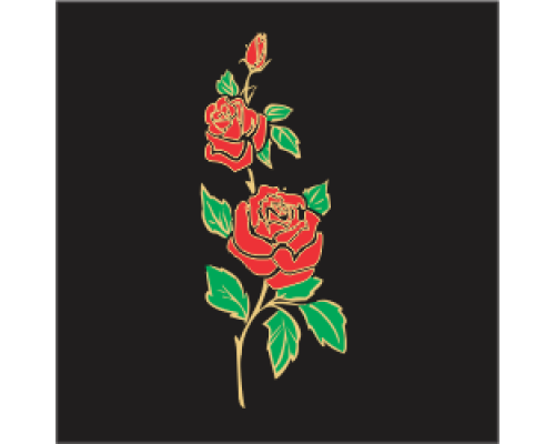 Coloured Motif - Rose